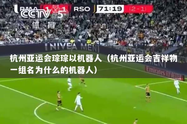 杭州亚运会琮琮以机器人（杭州亚运会吉祥物一组名为什么的机器人）